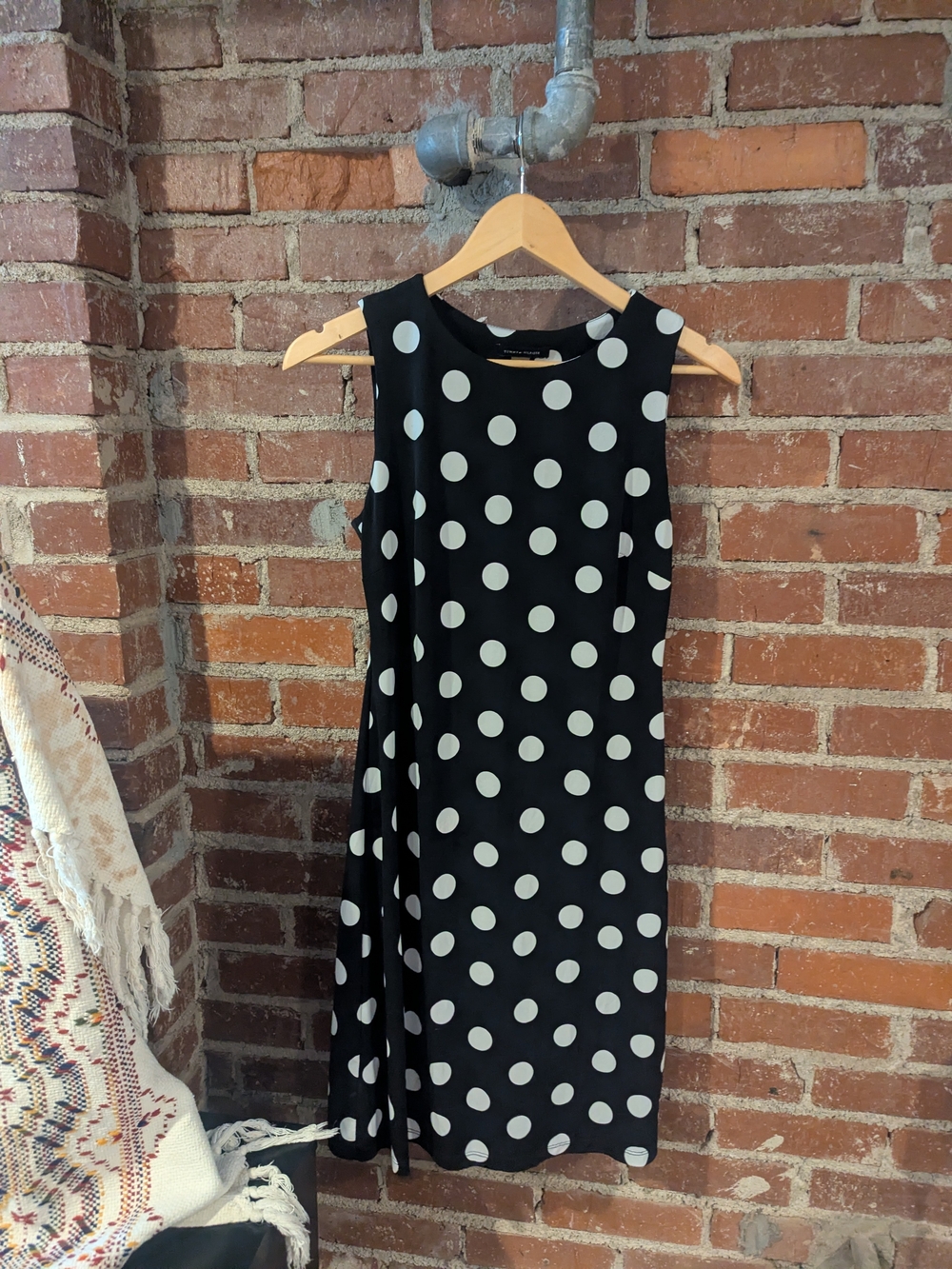 Tommy Hilfiger Black Dress with White Polka Dots